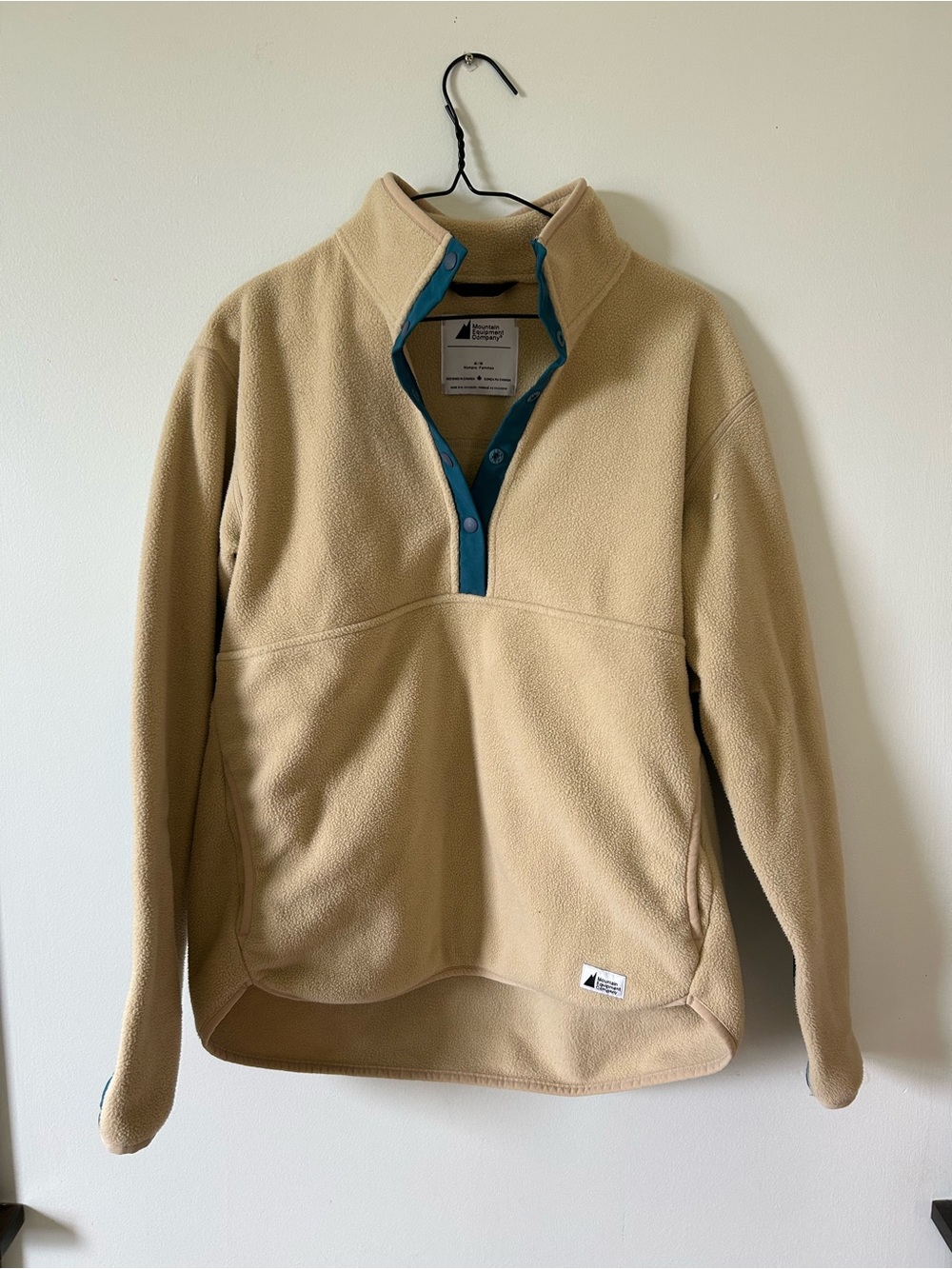 MEC Beige Snap Fleece Pullover Sweater - Beige